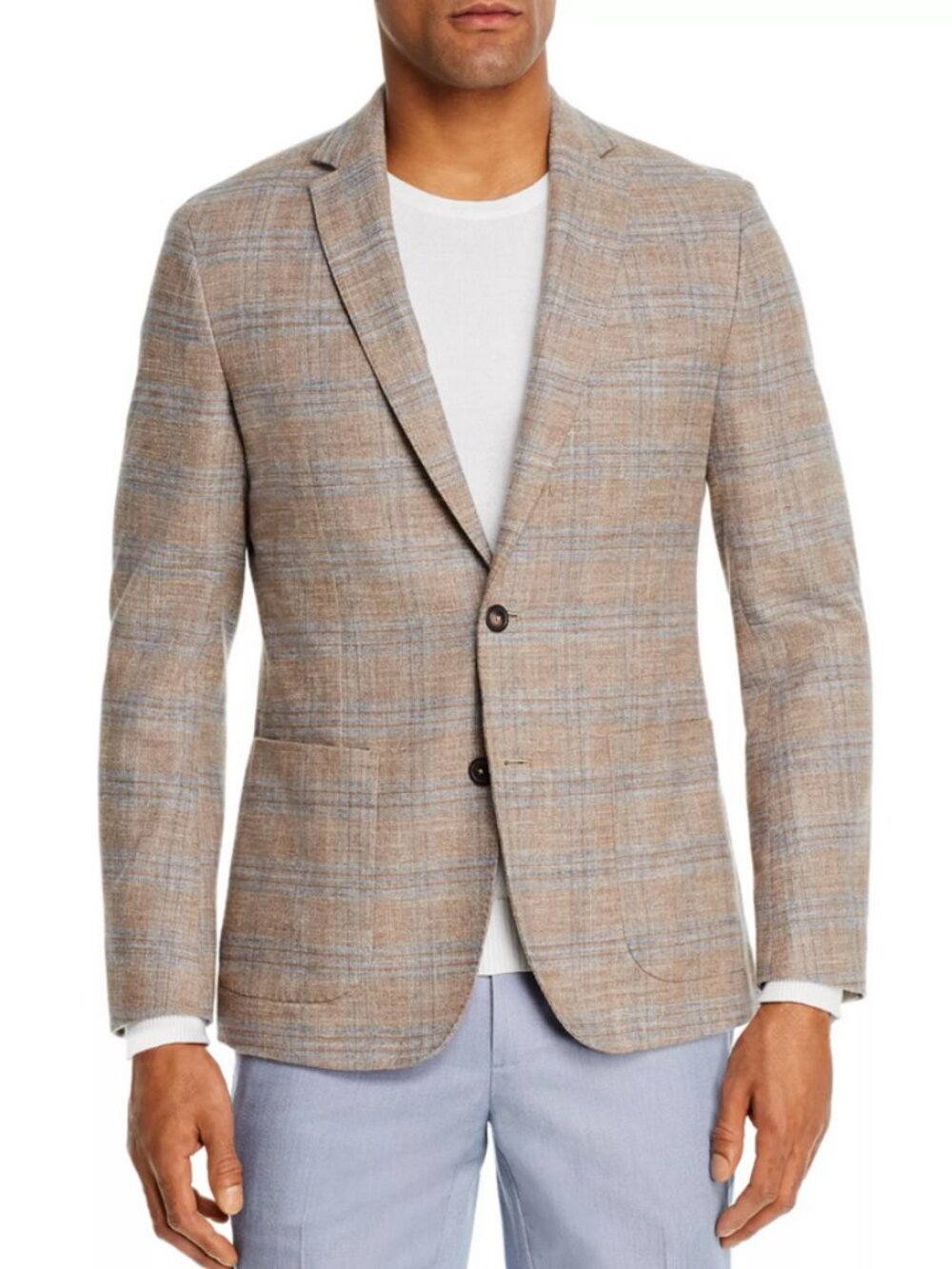 Dylan Gray Window Pane Classic Fit Blazer, Beige Tan 44R New with Tags